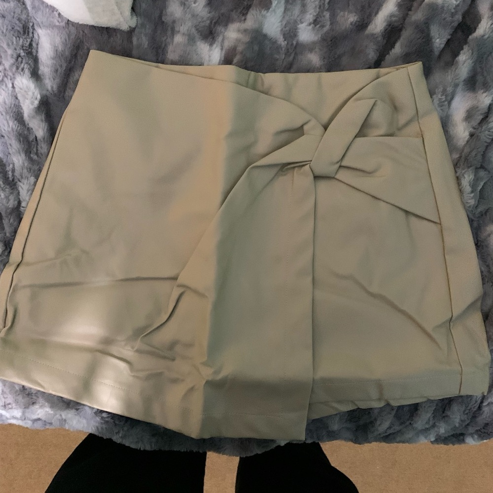 Leather skort from Pinklily. Size medium but fits closer to a small